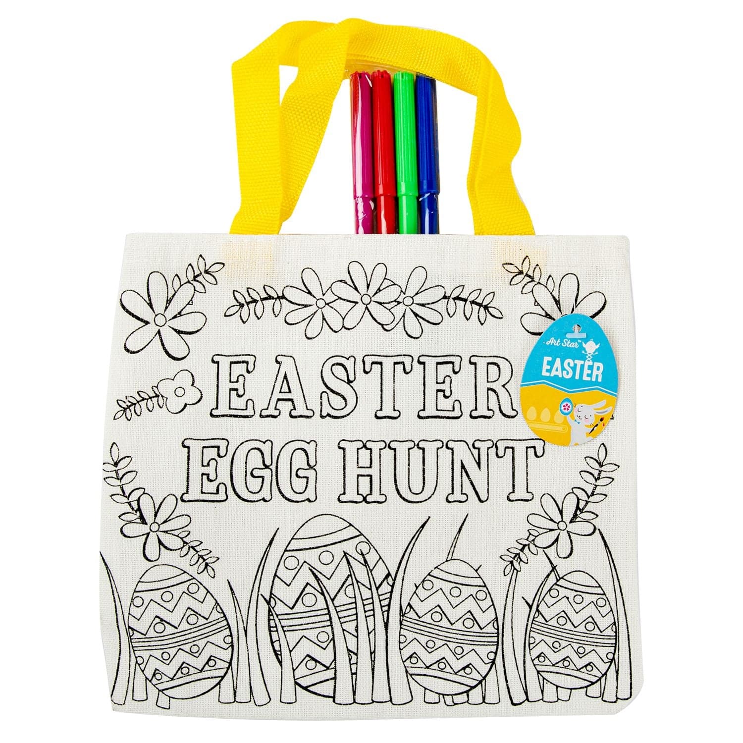 Image of Easter Colour Your Own Fabric Bag with Markers