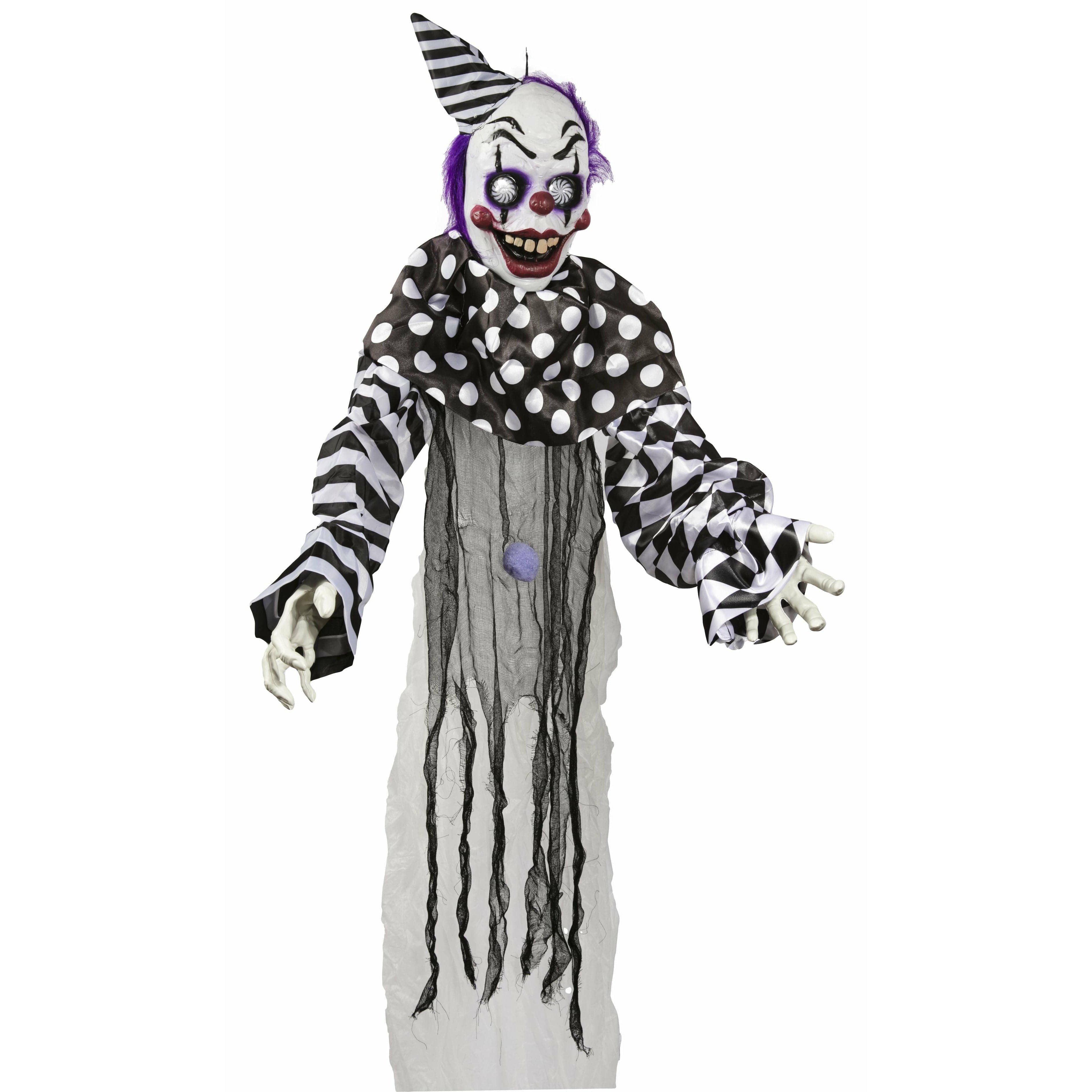 Image of Halloween Hanging Lights and Sound Animated Clown 180cm