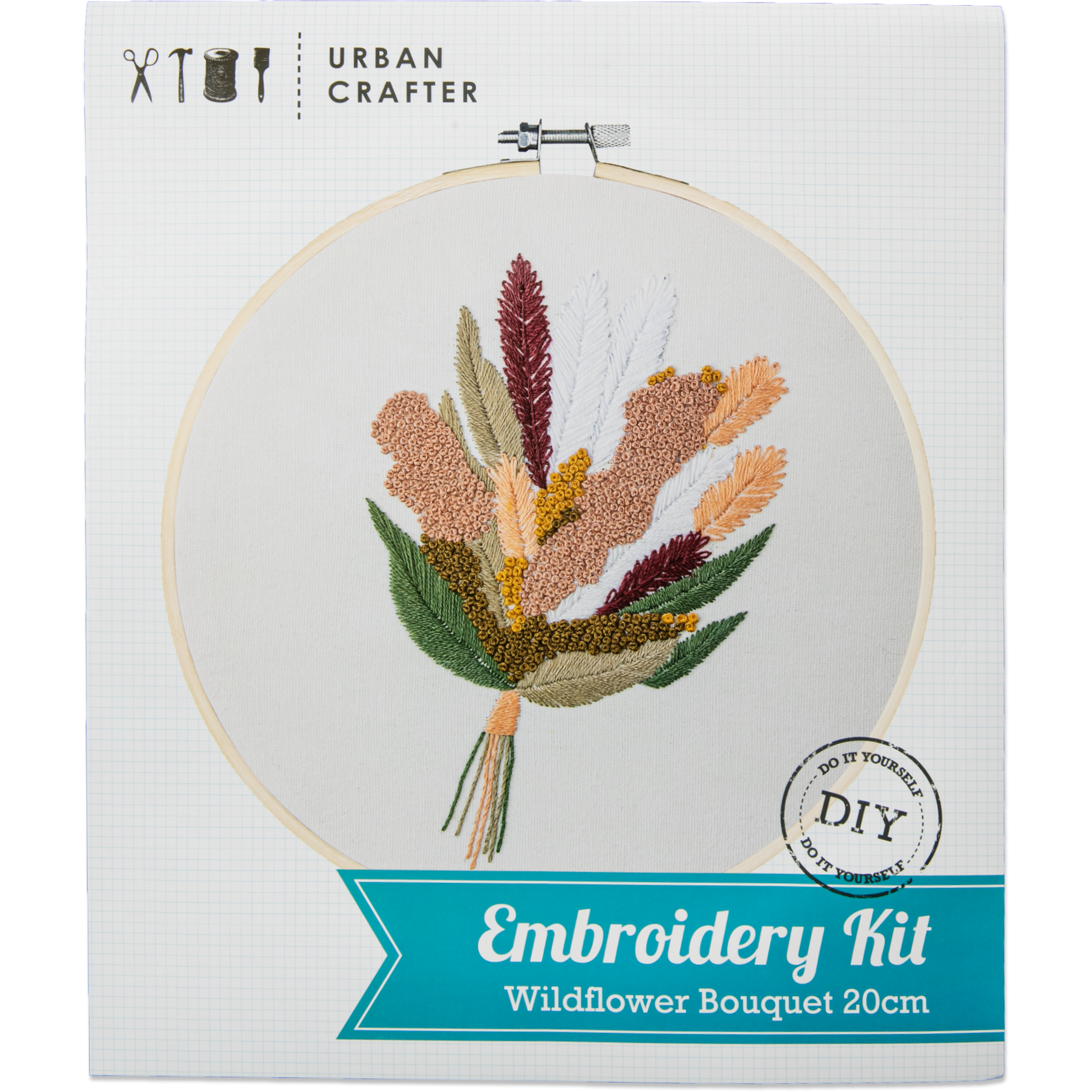 Image of Urban Crafter DIY Wildflower Bouquet Embroidery Kit