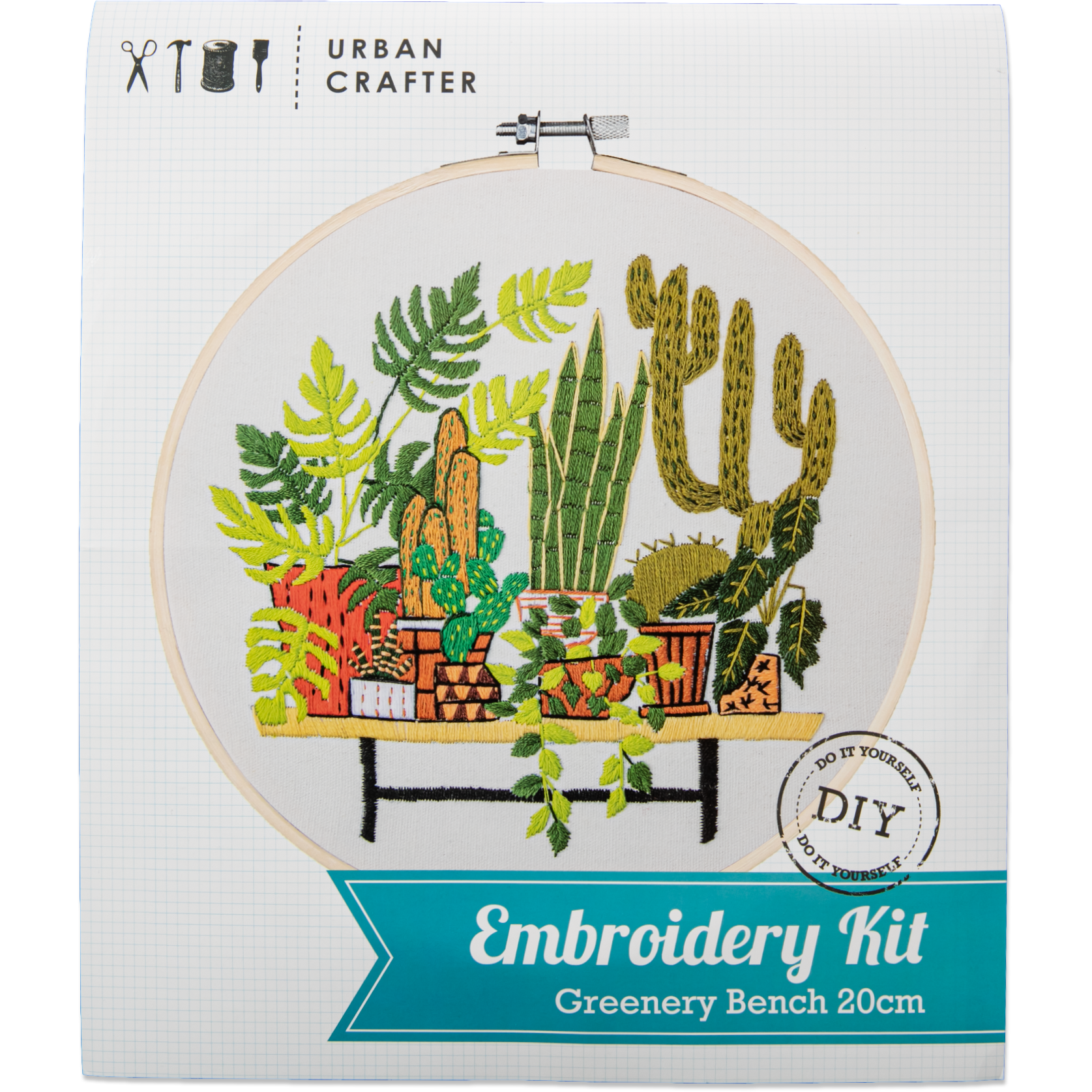 Image of Urban Crafter DIY Greenery Bench Embroidery Kit