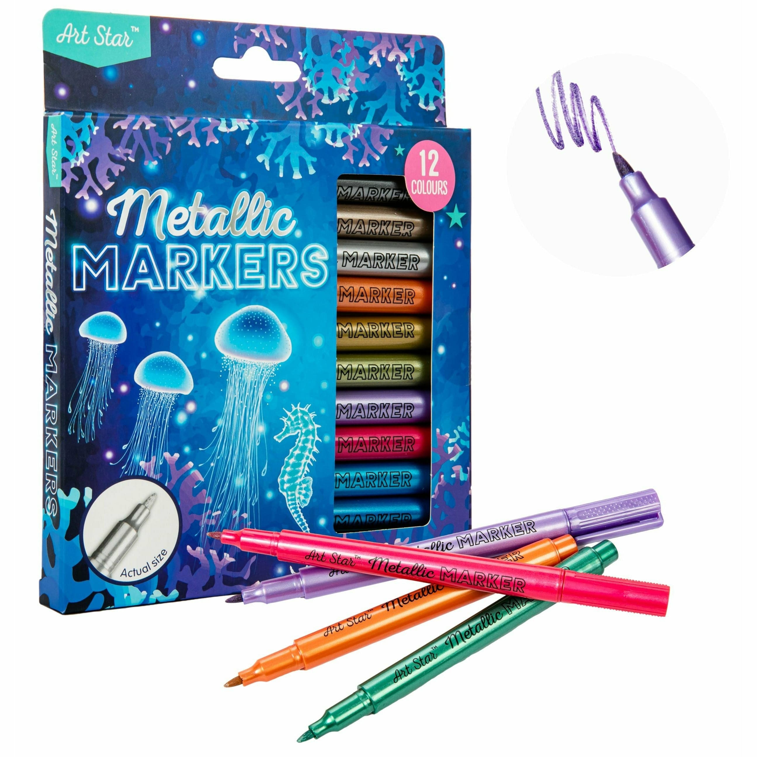 Image of Art Star Metallic Markers-12 Piece