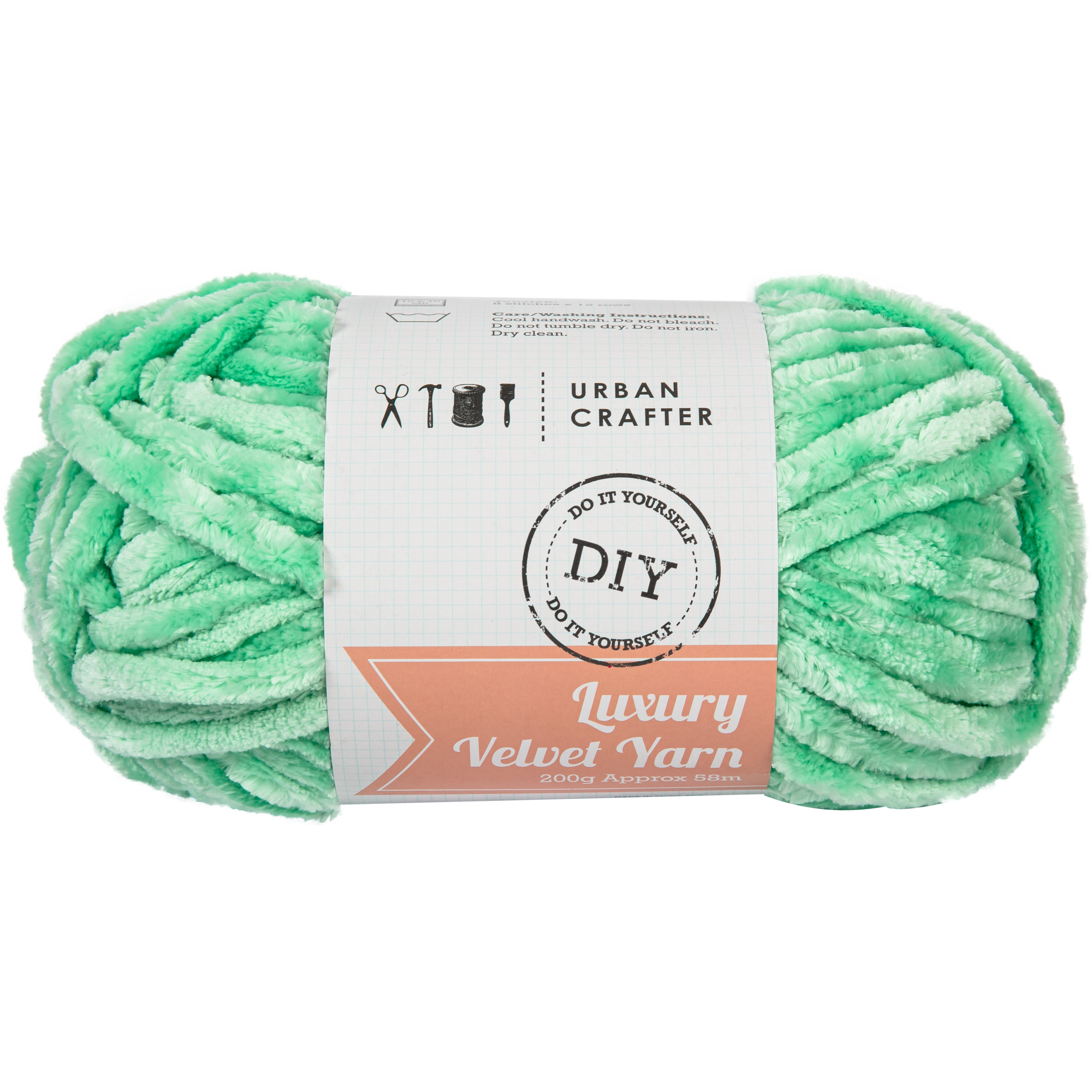 Image of Urban Crafter Luxury Velvet Yarn 100% Polyester 200g- Morning Dew