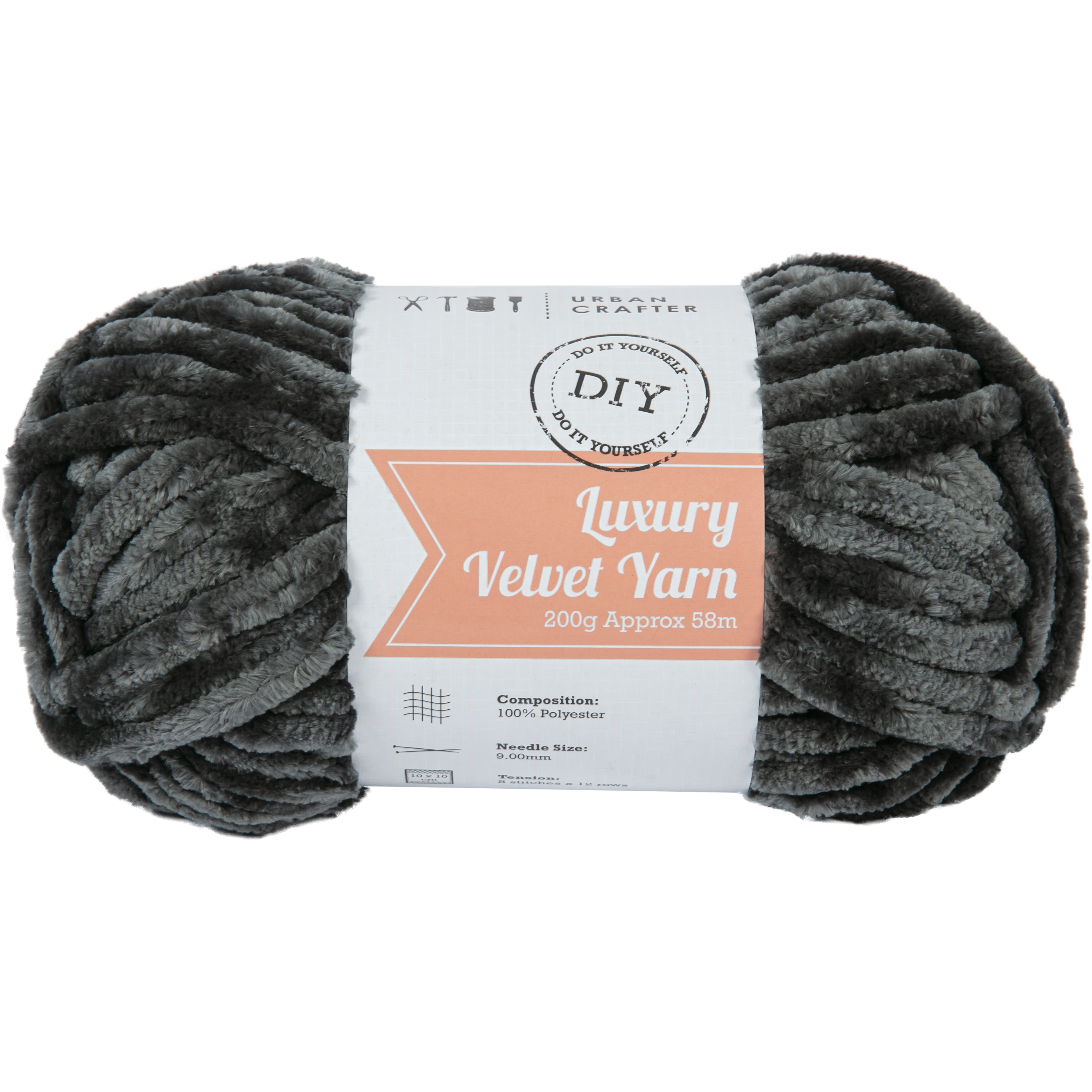 Image of Urban Crafter Luxury Velvet Yarn 100% Polyester 200g- In the Shadows