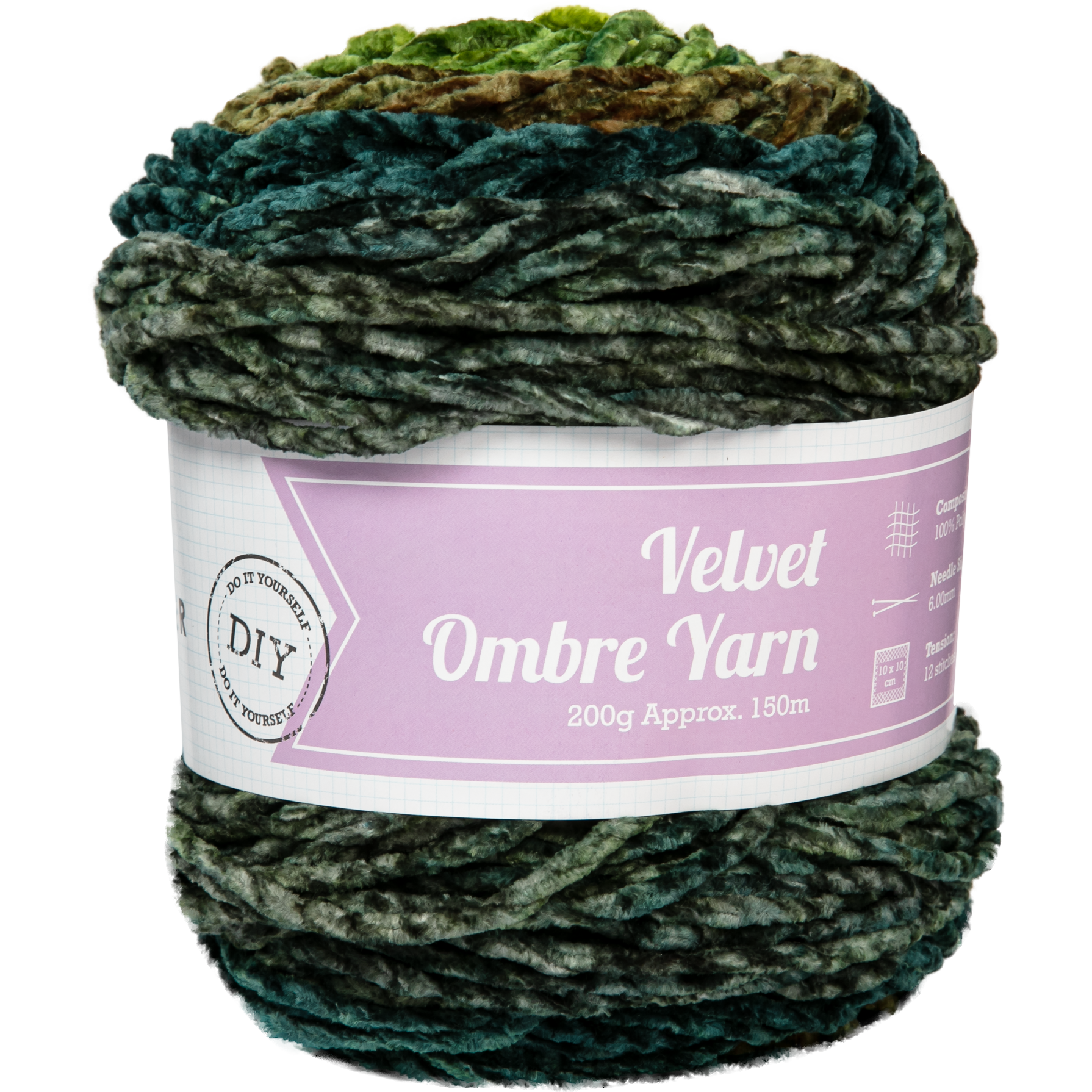 Image of Urban Crafter Velvet Ombre 100% Polyester 200g- Forest