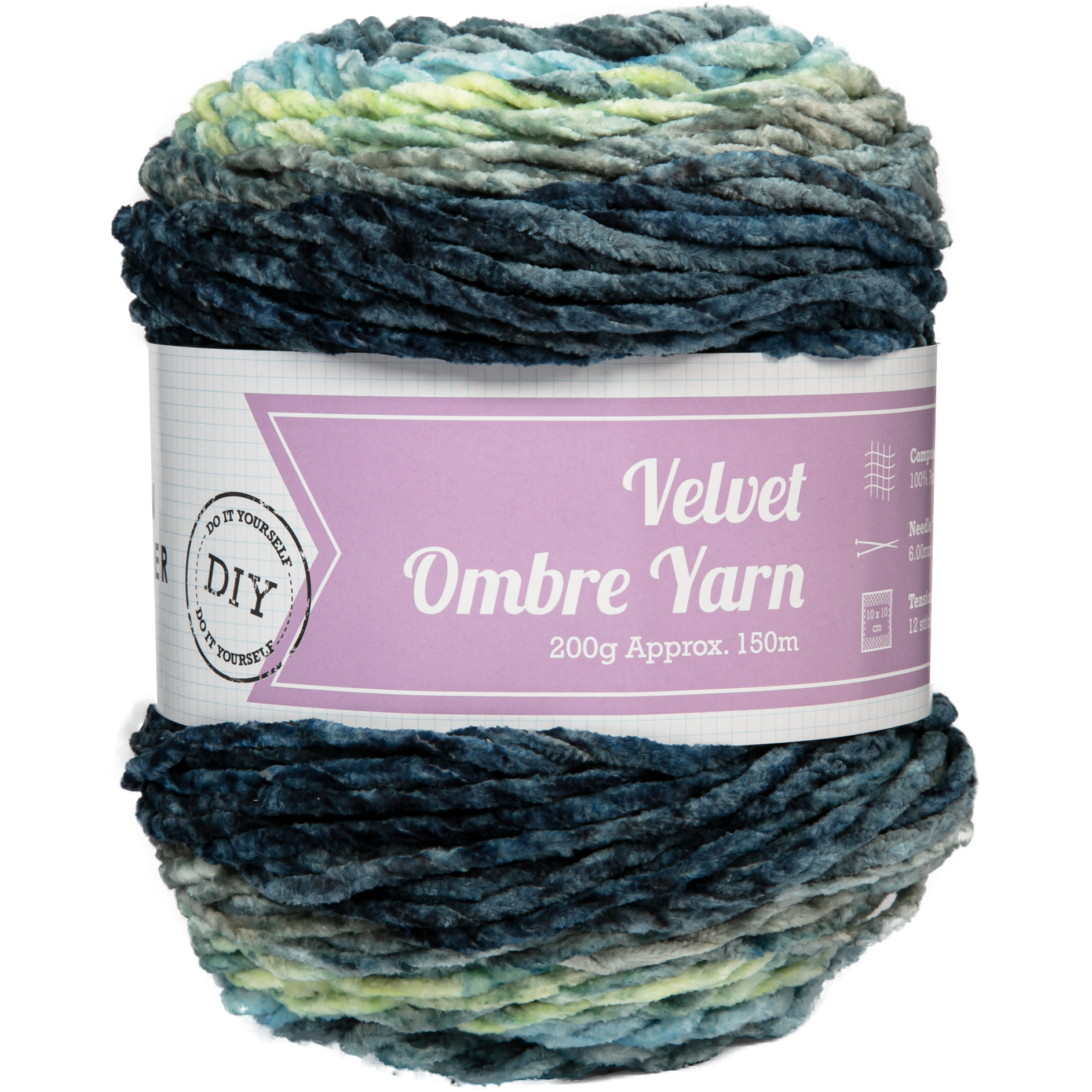 Image of Urban Crafter Velvet Ombre 100% Polyester 200g- Starry Night