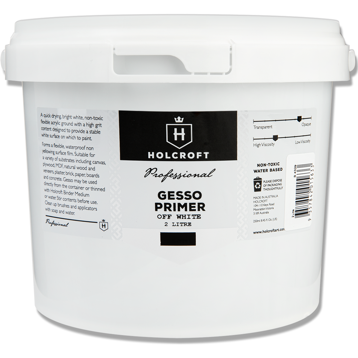 Image of Holcroft Professional Acrylic Off White Gesso 2 Litre