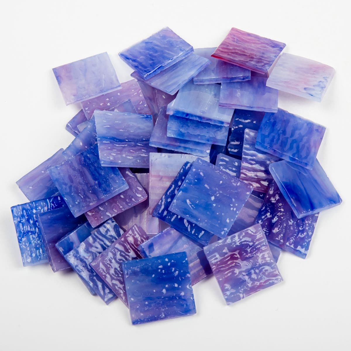 Image of Glass Mosaic Tile 25x25mm 200g Indigo / Pink