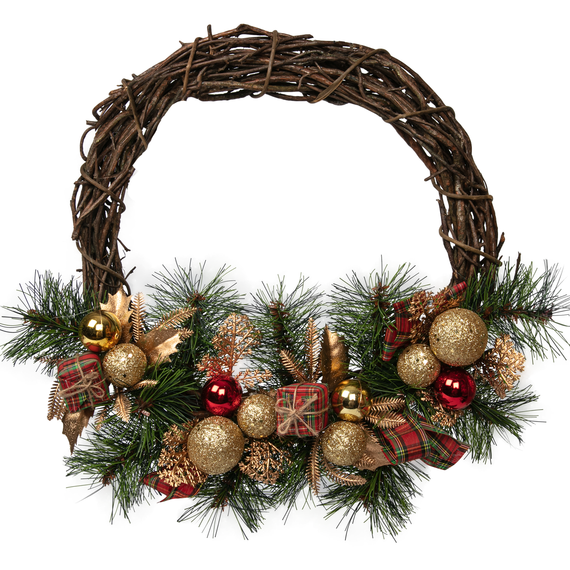 Image of Make a Merry Christmas Decorated Prague Wreath-30cm