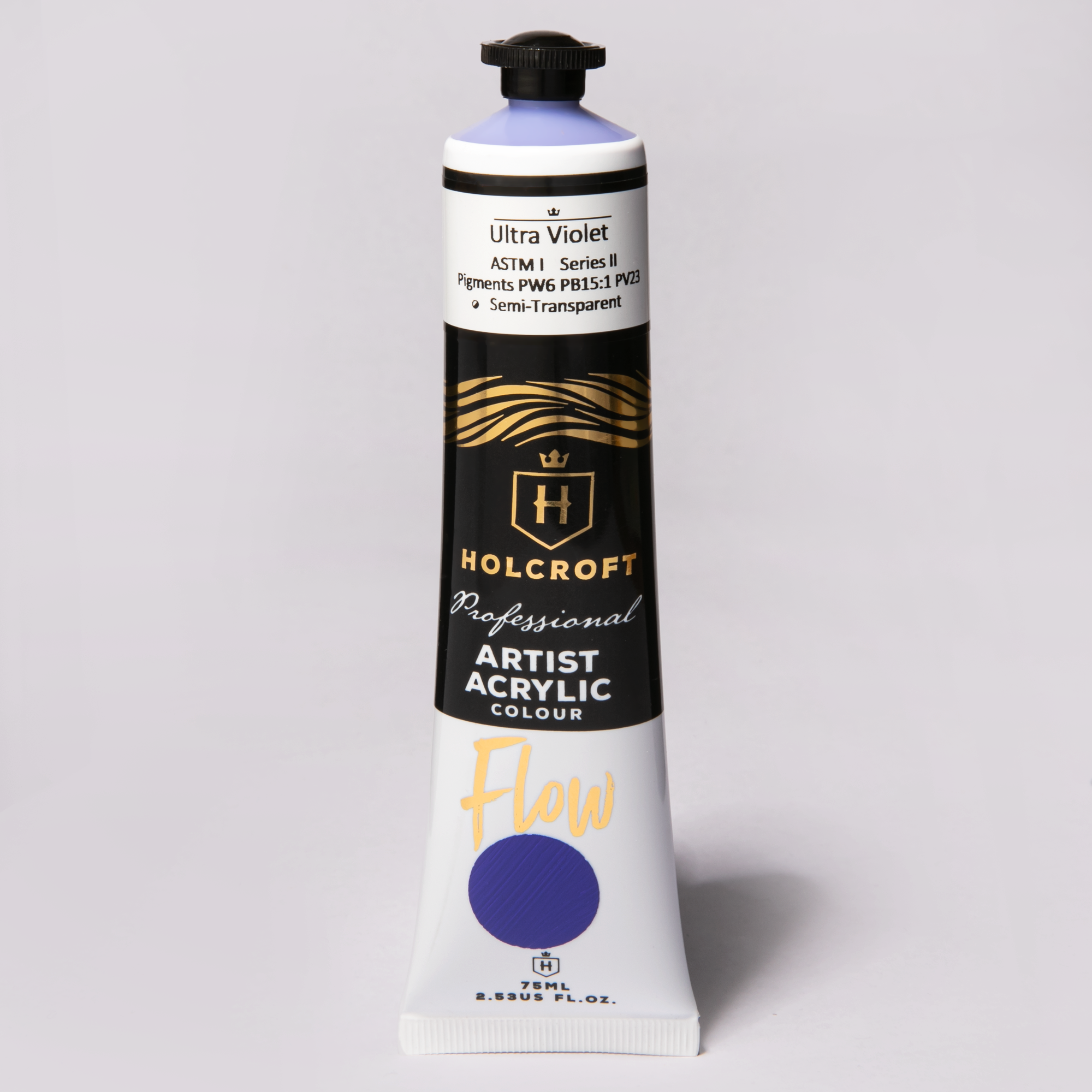 Image of Holcroft Professional Acrylic Flow Paint 75ml Ultra Violet Series 2