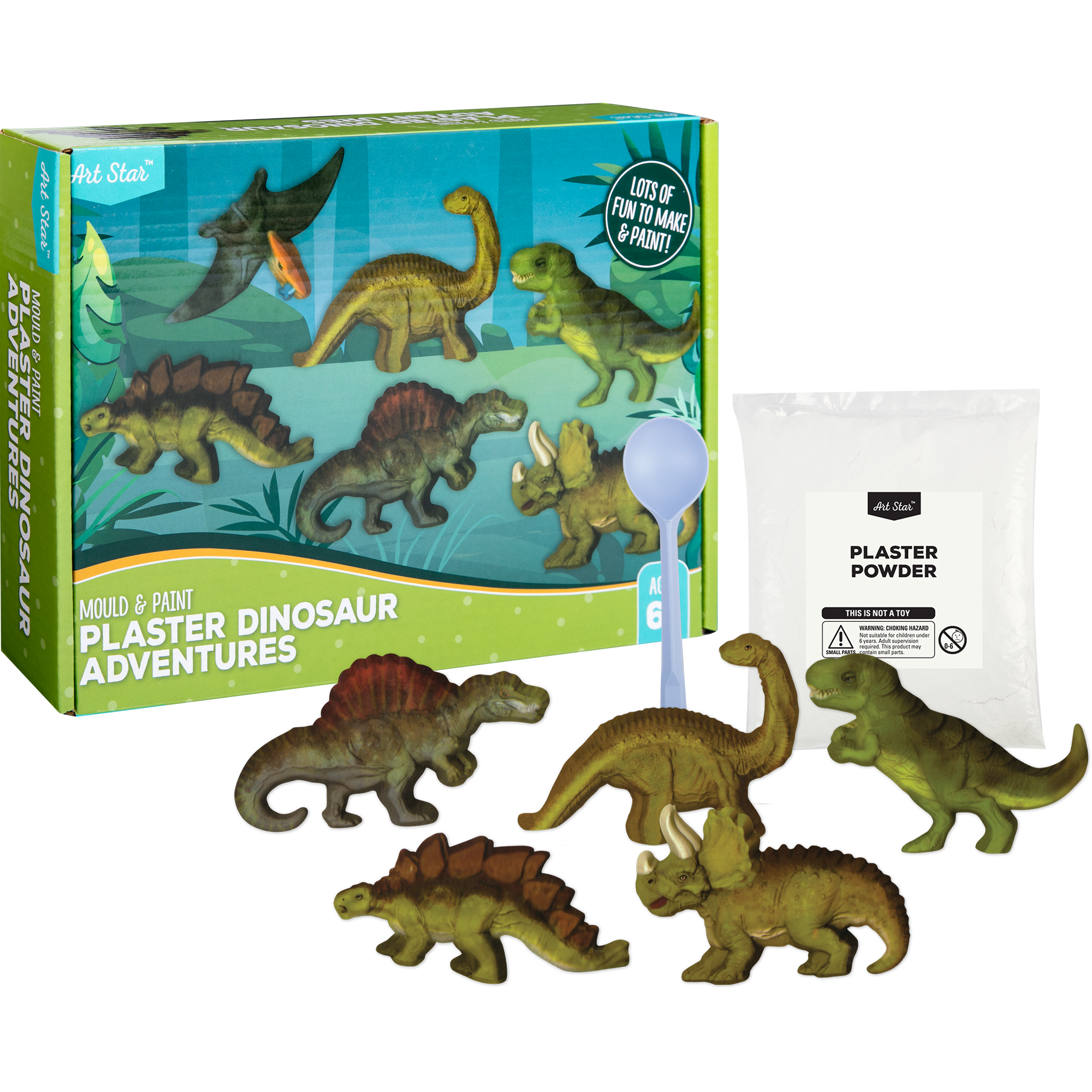 Image of Art Star Mould and Paint Plaster Dinosaur Adventures (6 Magnets)