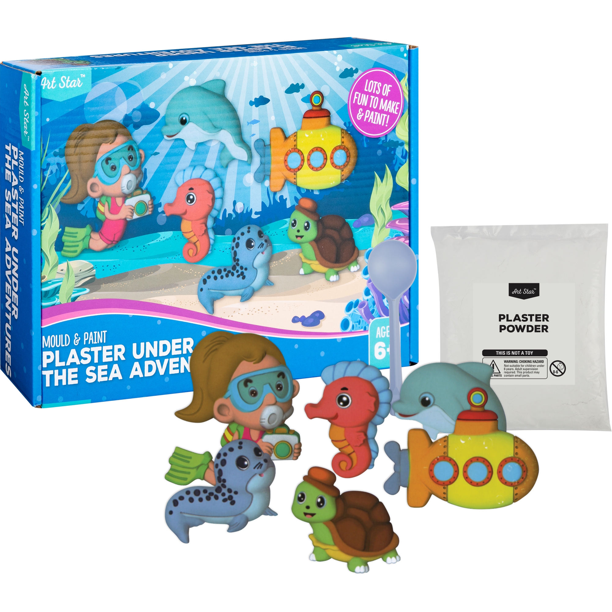 Image of Art Star Mould and Paint Plaster Under The Sea Adventures (6 Magnets)