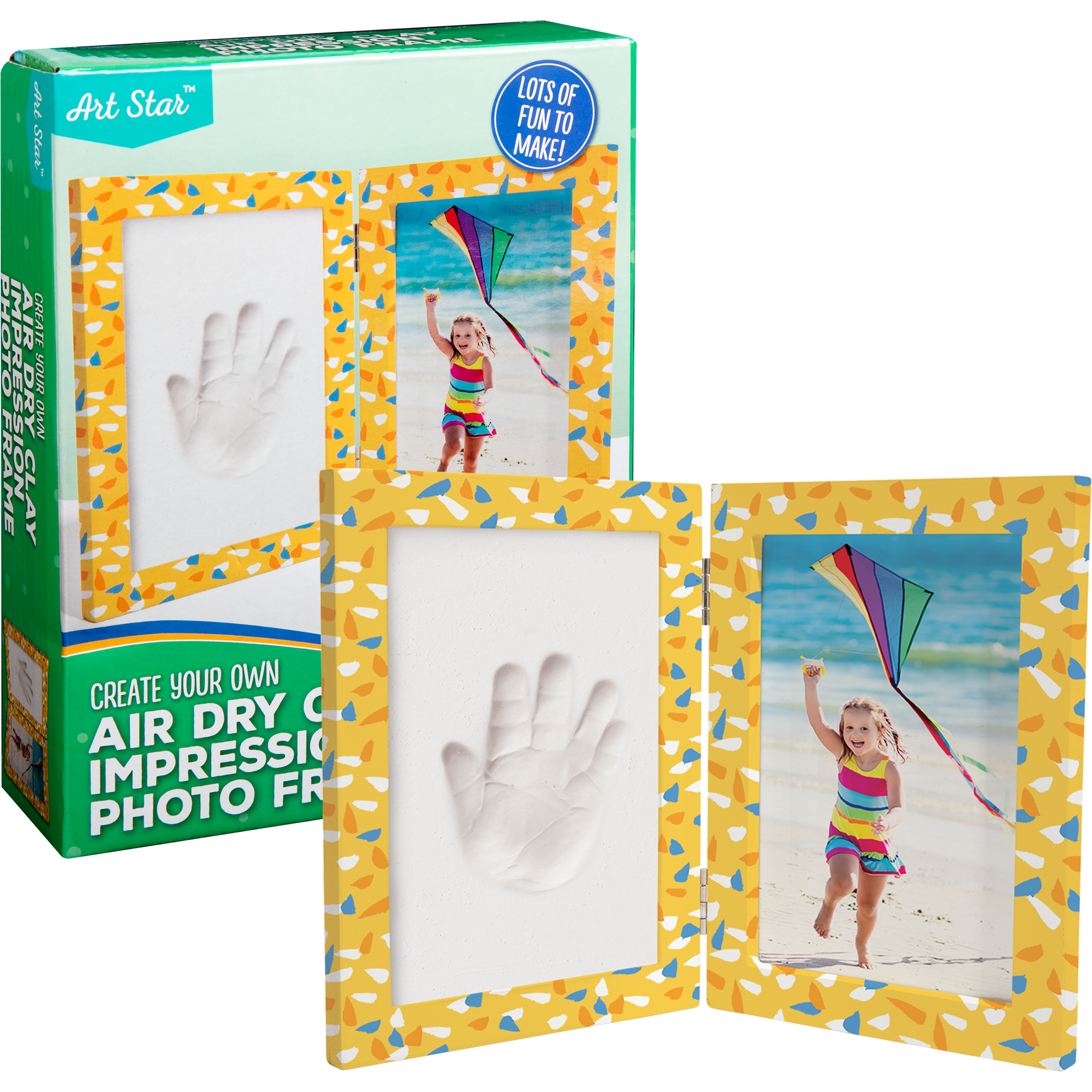 Image of Art Star Create Your Own Clay Handprint Photo Frame