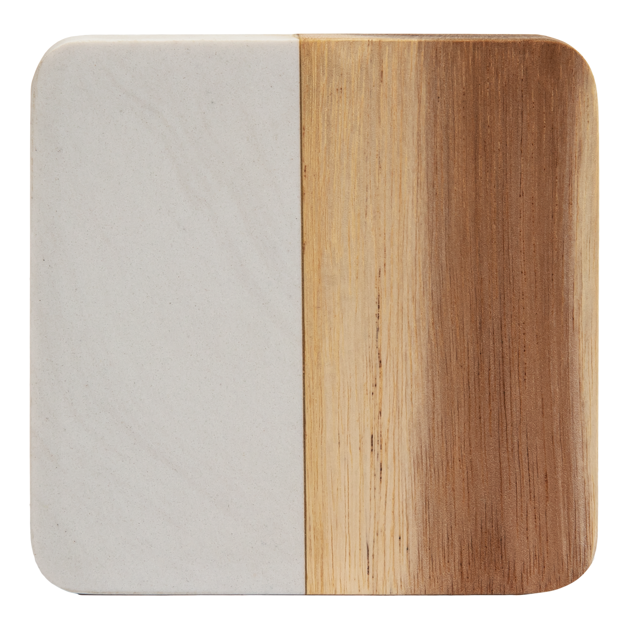 Image of Personalisable Engraving Marble Wood Coaster-Square 10 x 10 x 1cm