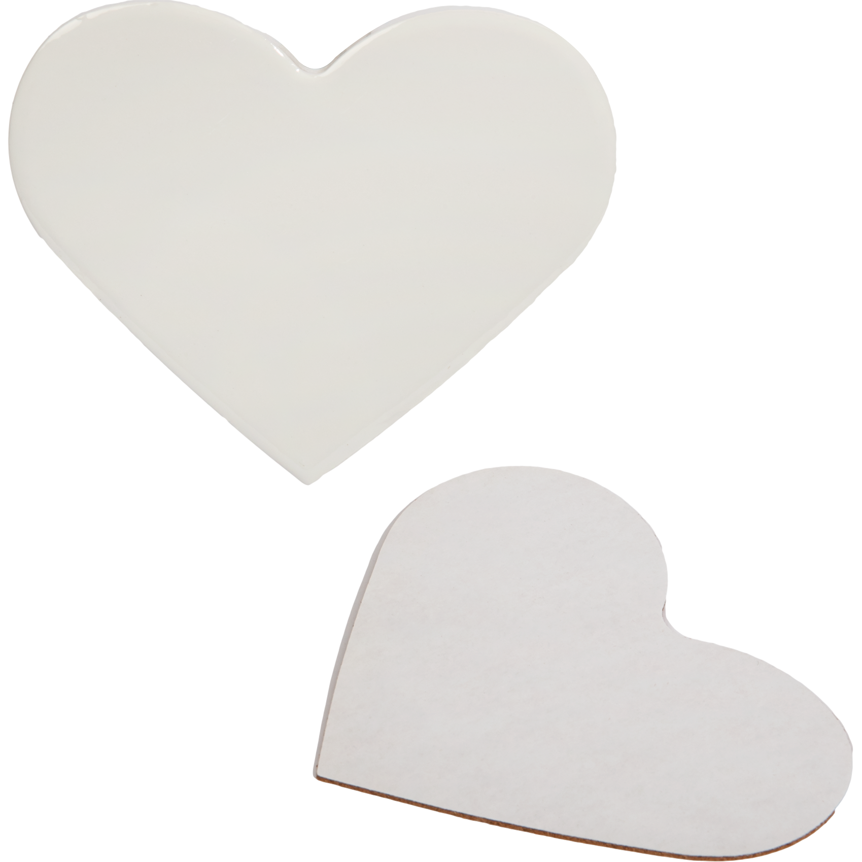 Image of Personalisable Ceramic Coaster with Cork- Heart 9 x 11cm