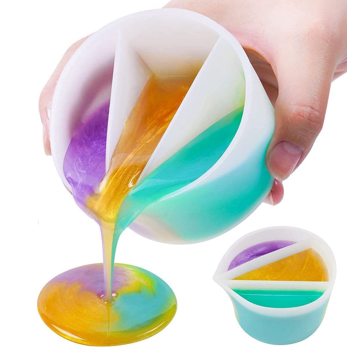 Image of Urban Crafter Silicone Pouring Split Cup - 3 Sections