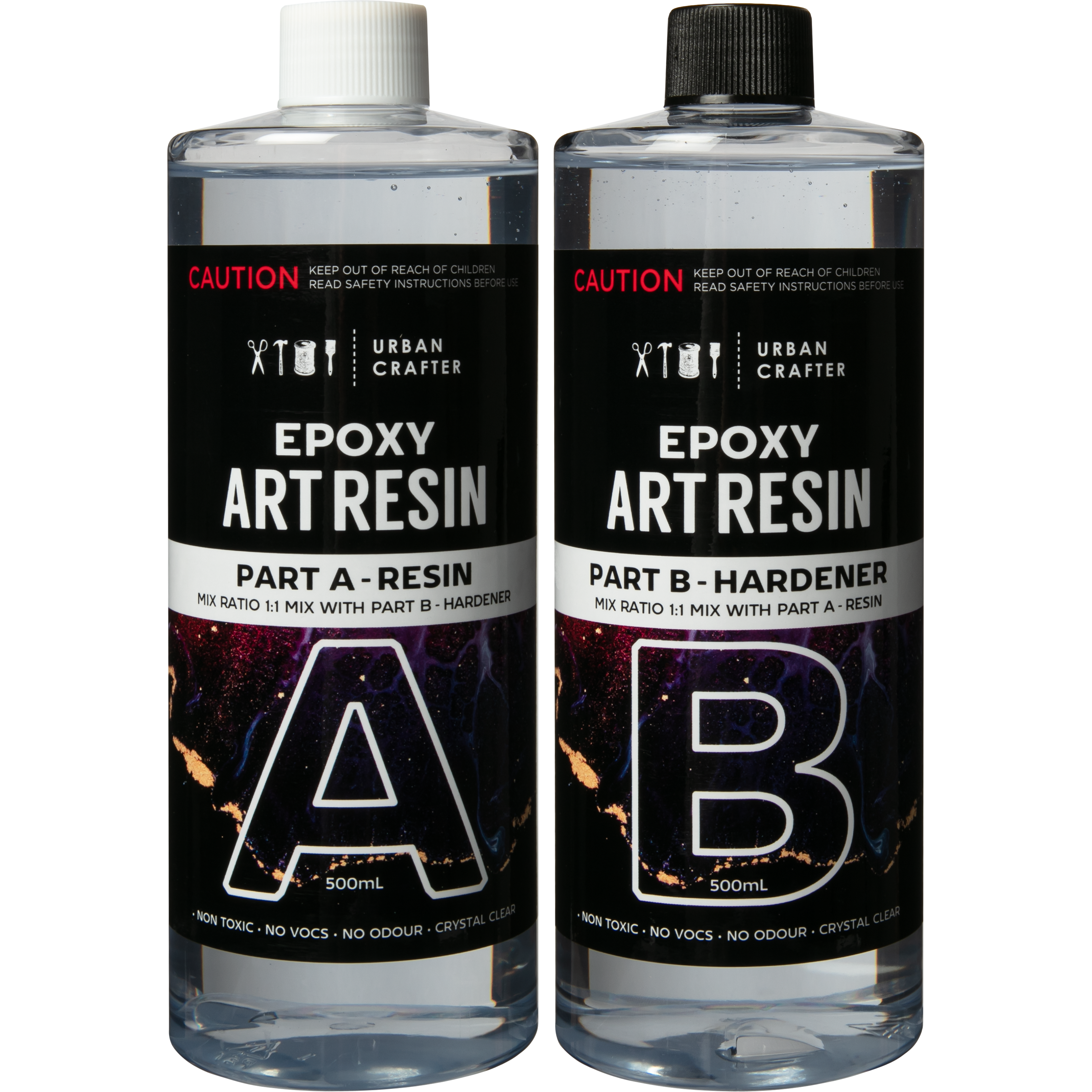 Image of Urban Crafter Epoxy Resin Kit 1:1, 1Lt (500ml + 500ml)