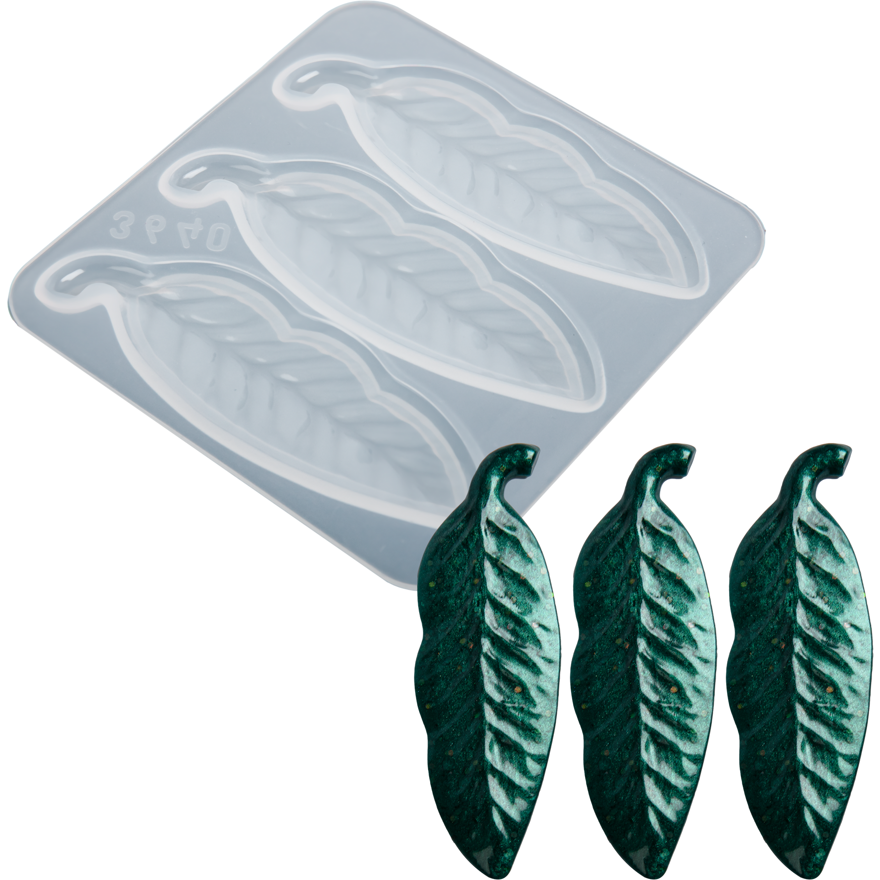 Image of Urban Crafter Hair Clip Mould-Feathers