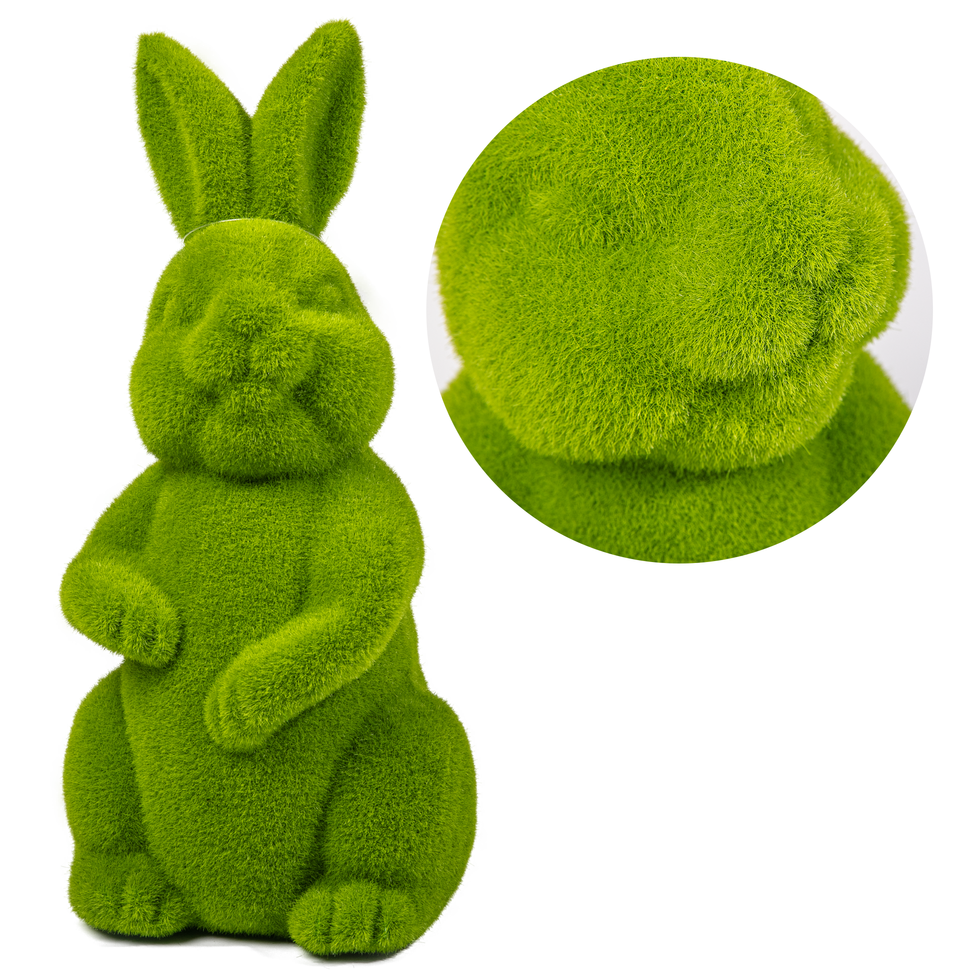 Image of Art Star Easter Faux Moss Freestanding Rabbit Decoration 36cm
