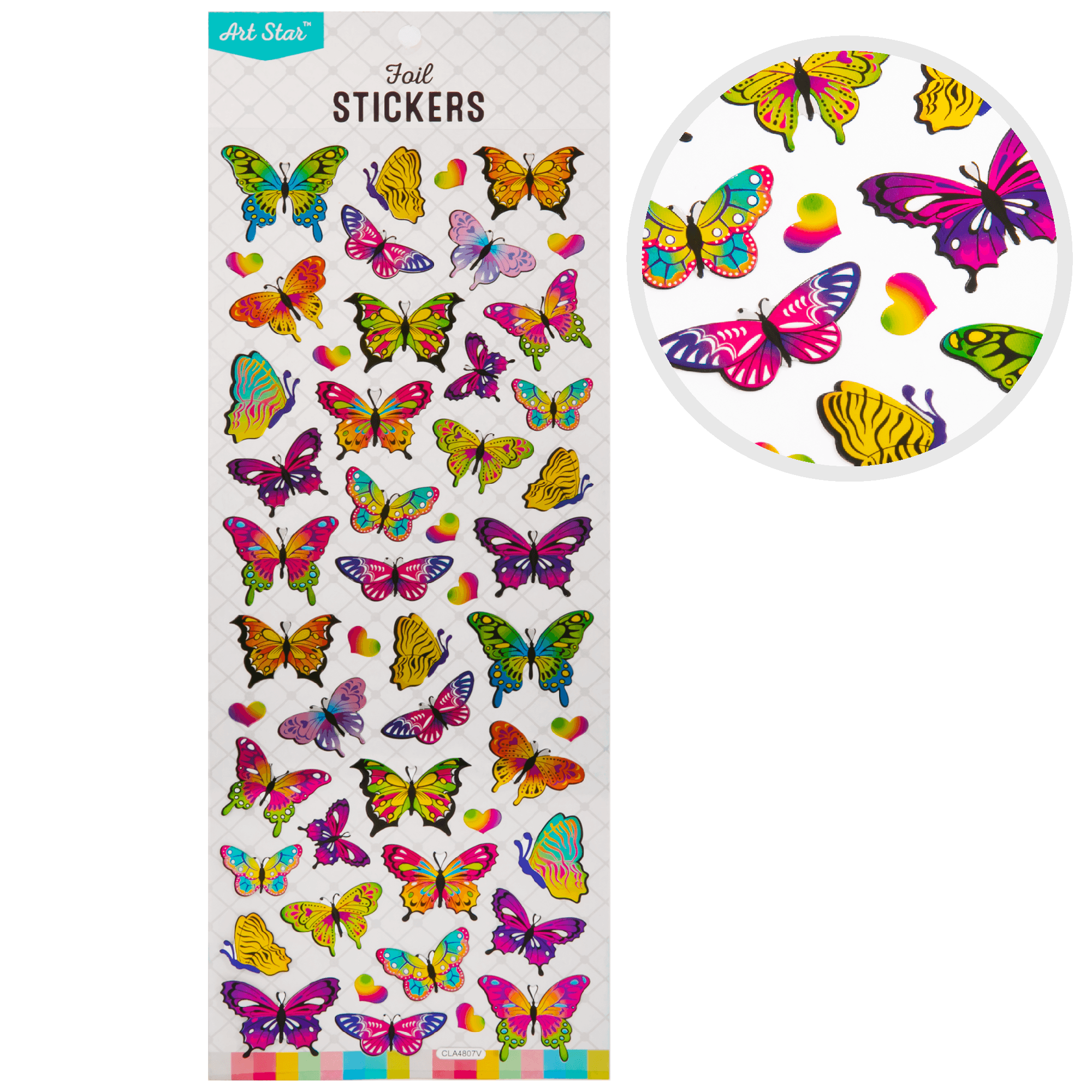 Image of Art Star Foil Stickers Butterflies (35 Stickers)