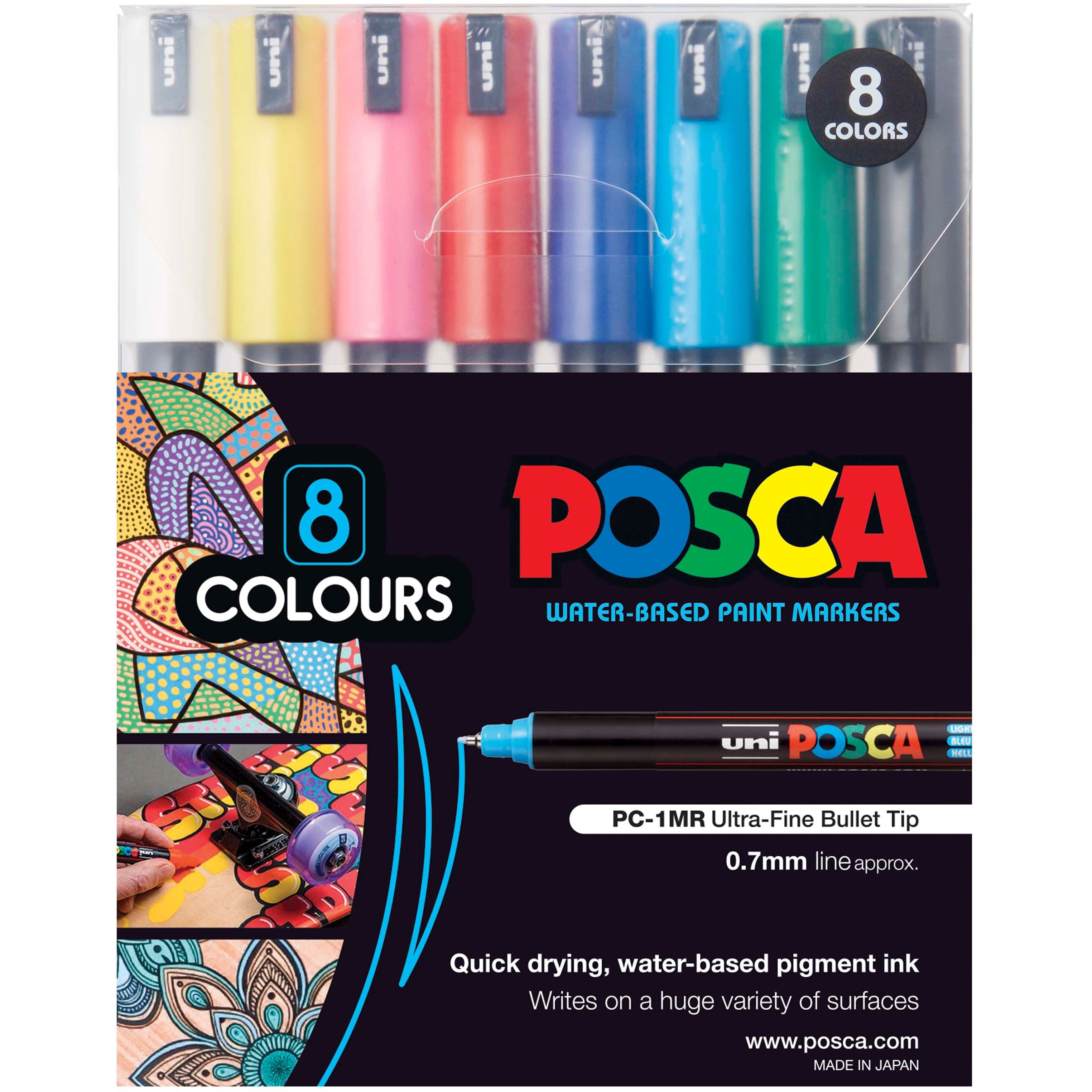 Image of Posca 8 Piece Assorted Set Soft Pastels