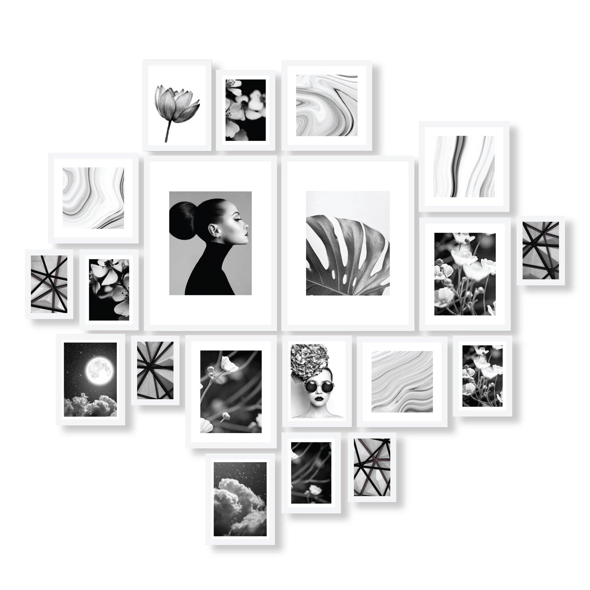 Image of Cooper & Co. Instant Gallery Wall 20 Piece Frame Set White