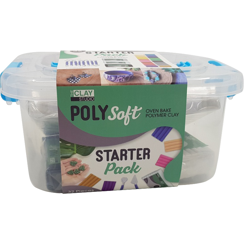 Image of The Clay Studio Soft Polymer Clay Starter Pack 32 Pieces