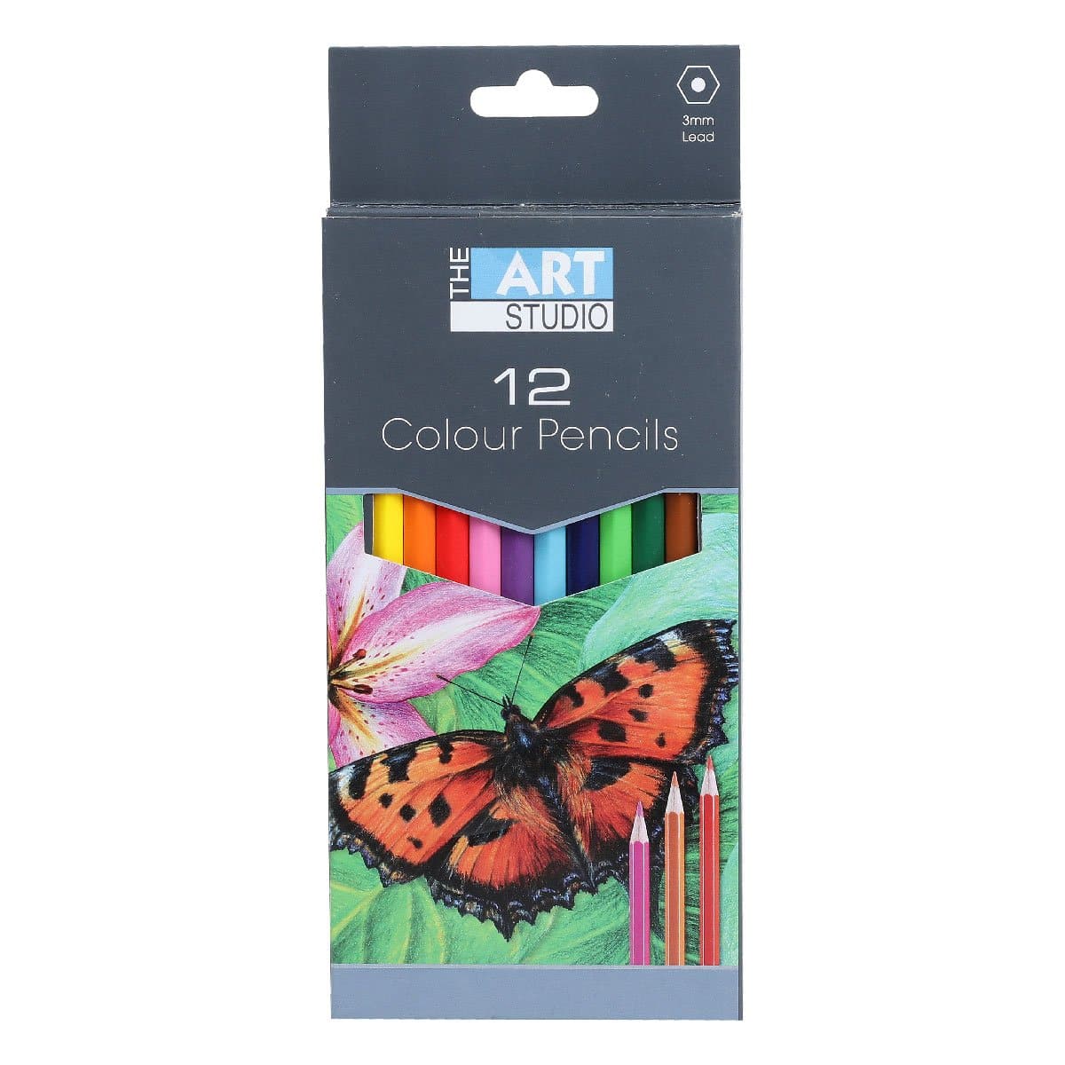 Image of The Art Studio Colour Pencils Assorted Colours 12 Pack