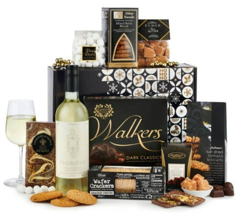 Christmas Food Hamper Gifts-Non-Alcoholic Hampers-Chocolate & Cacao Popcorn Hamper-biscuit-Thornton & France-chocolate-walkers-dark-chocolate-classics