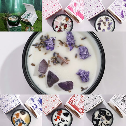 Hop Hare Crystal Magic Flower Candles-Aromatherapy Soy Wax Candles Gifts-beeswax candles-why soy candles are bad-soy wax candles uk-beeswax candles uk-soy candles tk maxx-best aromatherapy candles uk