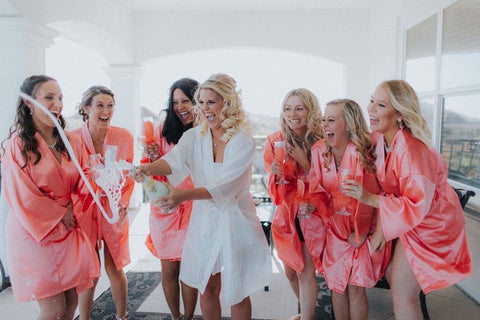 Bride & Bridesmaid Robe Dressing Gown-Sexy Bridal Robes-Super Gift Online