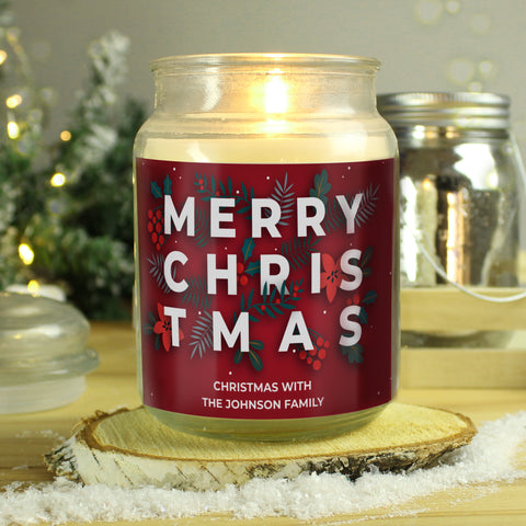 personalised candle glass, led candles, christmas candles
