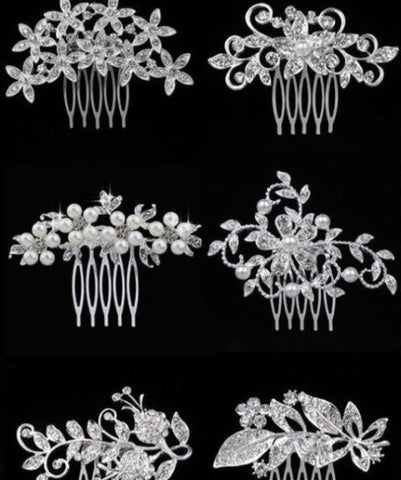 Bridal Hair Comb Wedding Hair Tiara-Pretty Animal Leaf Flower Sparkly Crystal Tiara-Super Gift Online
