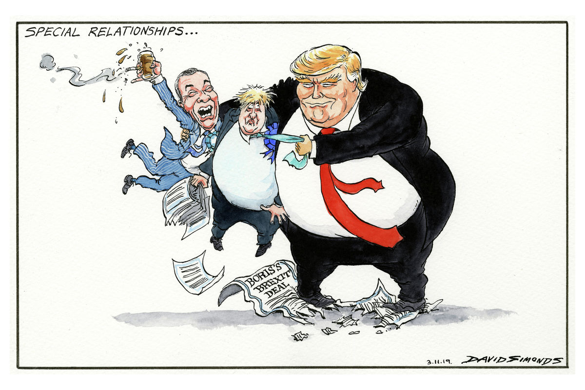 Трамп и Джонсон карикатура