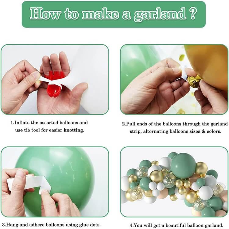 diy balloon garland kit instructions
