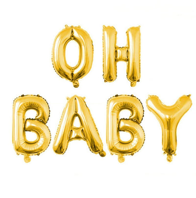 oh baby balloon banner