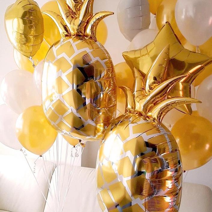 large gold foil balloons