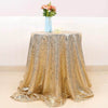 Round Sparkling Champagne Gold Sequin Tablecloth Cover - 60cm, 80cm, 100cm, 120cm