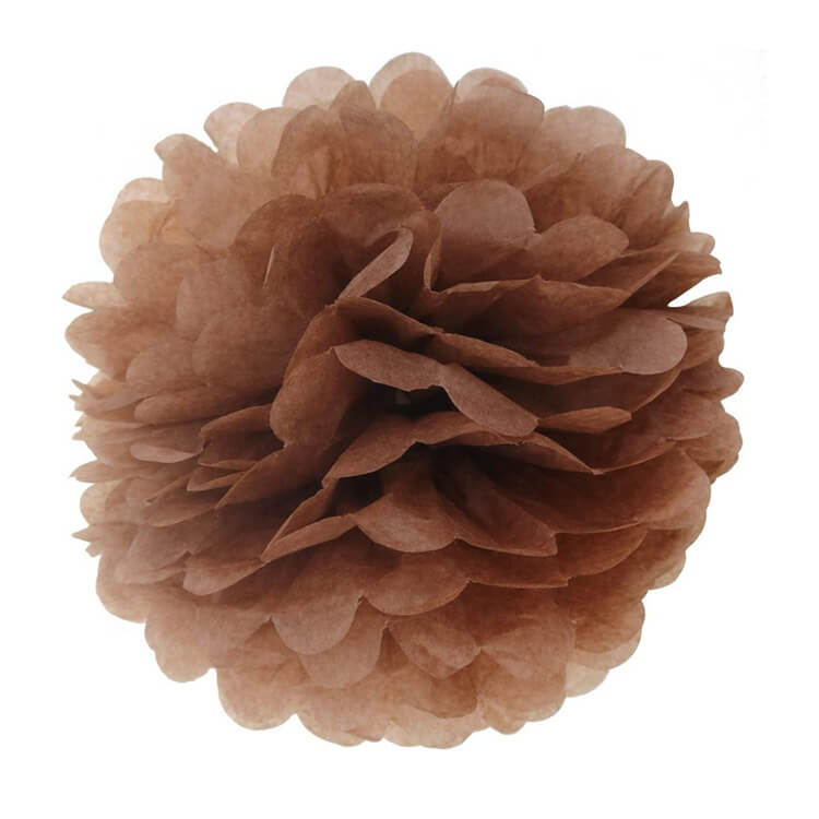 Brown Paper Pom Poms Party Decorations Online Party Supplies