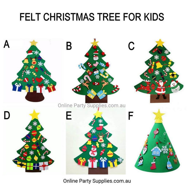 18pcs Felt Christmas Tree Kit For Kids Style F - Online Party Supplies