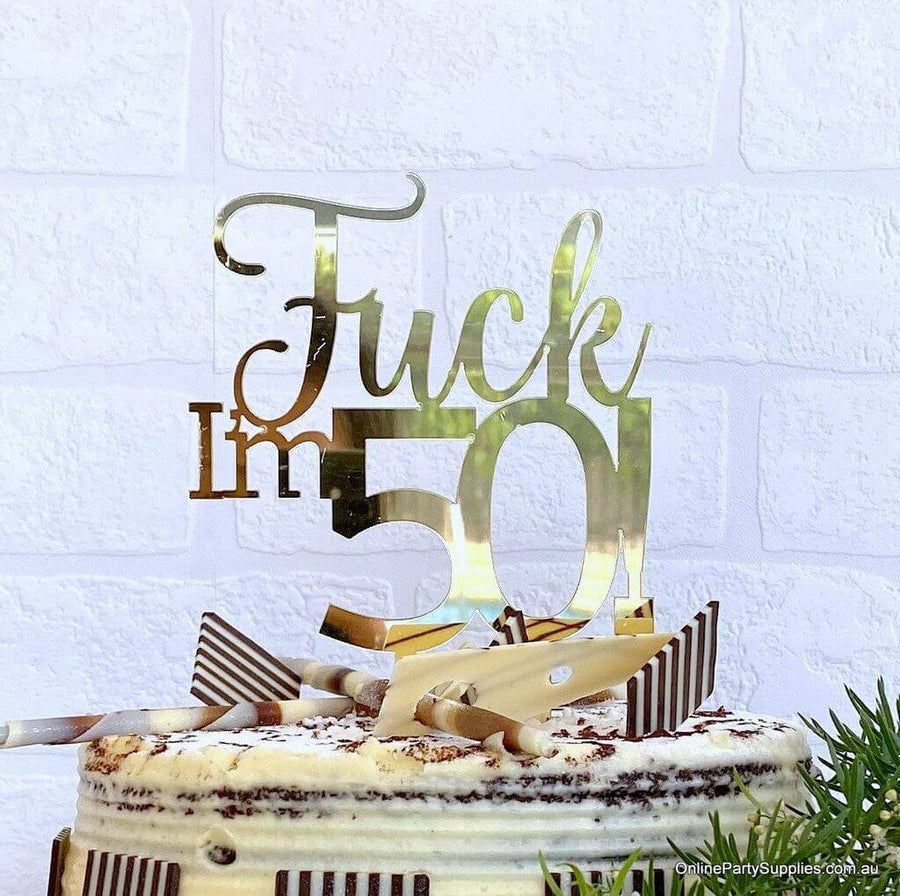 Acrylic Rose Gold Mirror Fuck Im 39 Birthday Cake Topper Online Party Supplies 