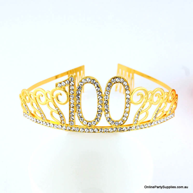 gold birthday tiara