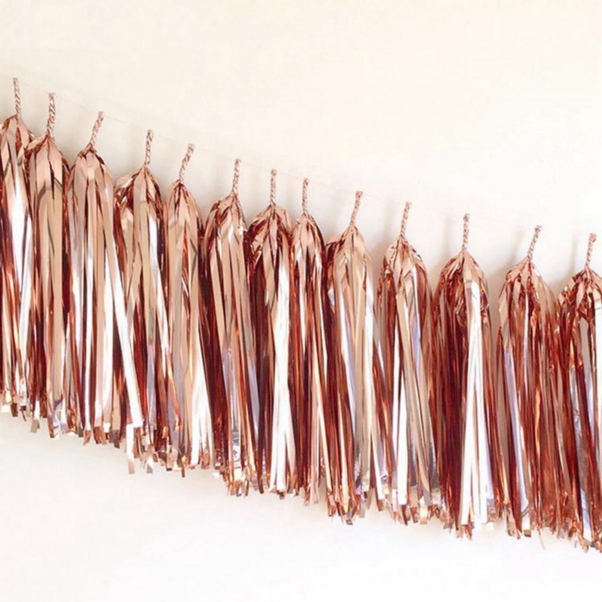 copper tassel garland