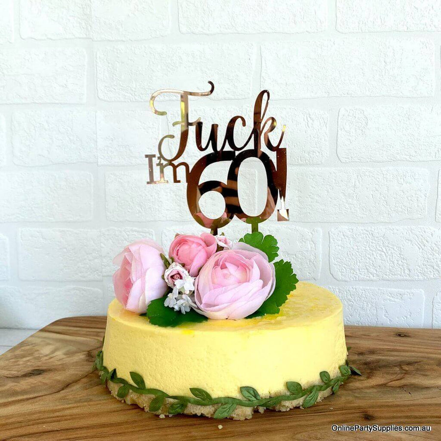 Wooden Funny Fuck Im 50 Birthday Cake Topper Online Party Supplies 