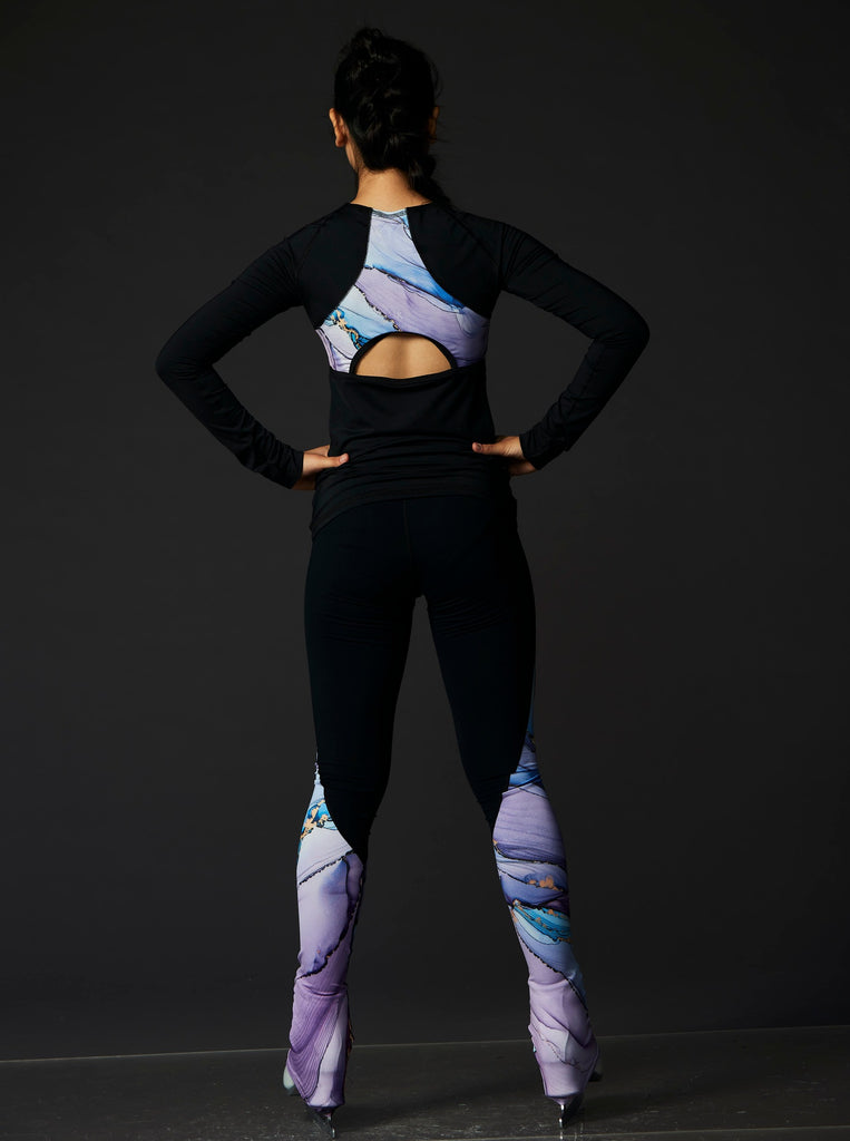 Black High Waist Legging OneTeamMVMT  EliteXpression Figure Skating –  Elite Xpression