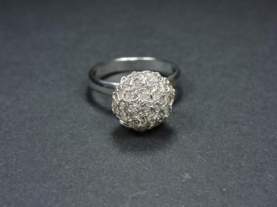 Bague argent boule tissee. - Les Bijoux    ANA de PERU