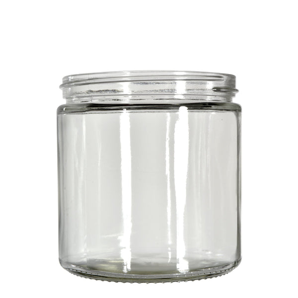 10oz Straight Sided Clear Glass Jars 72/Box