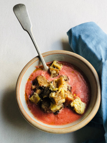 Beetroot Soup with Coolea Croutons