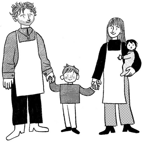 The Magdalen Cheese & Provisions team: Rachel, Jacob and their two children