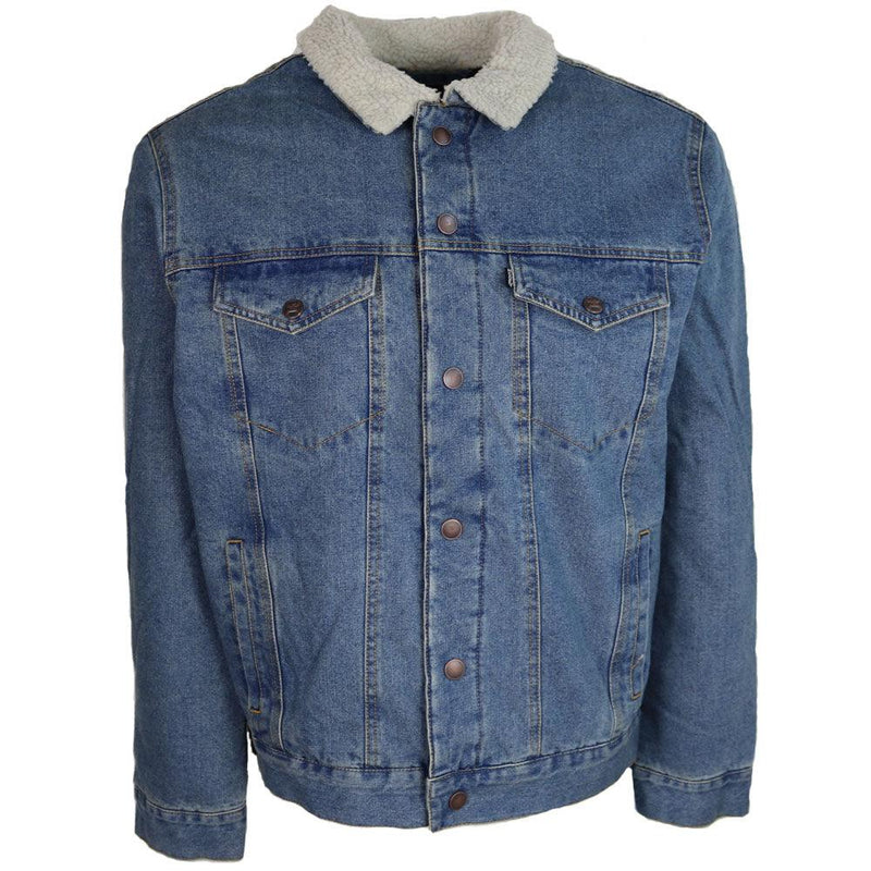 fleece denim jacket