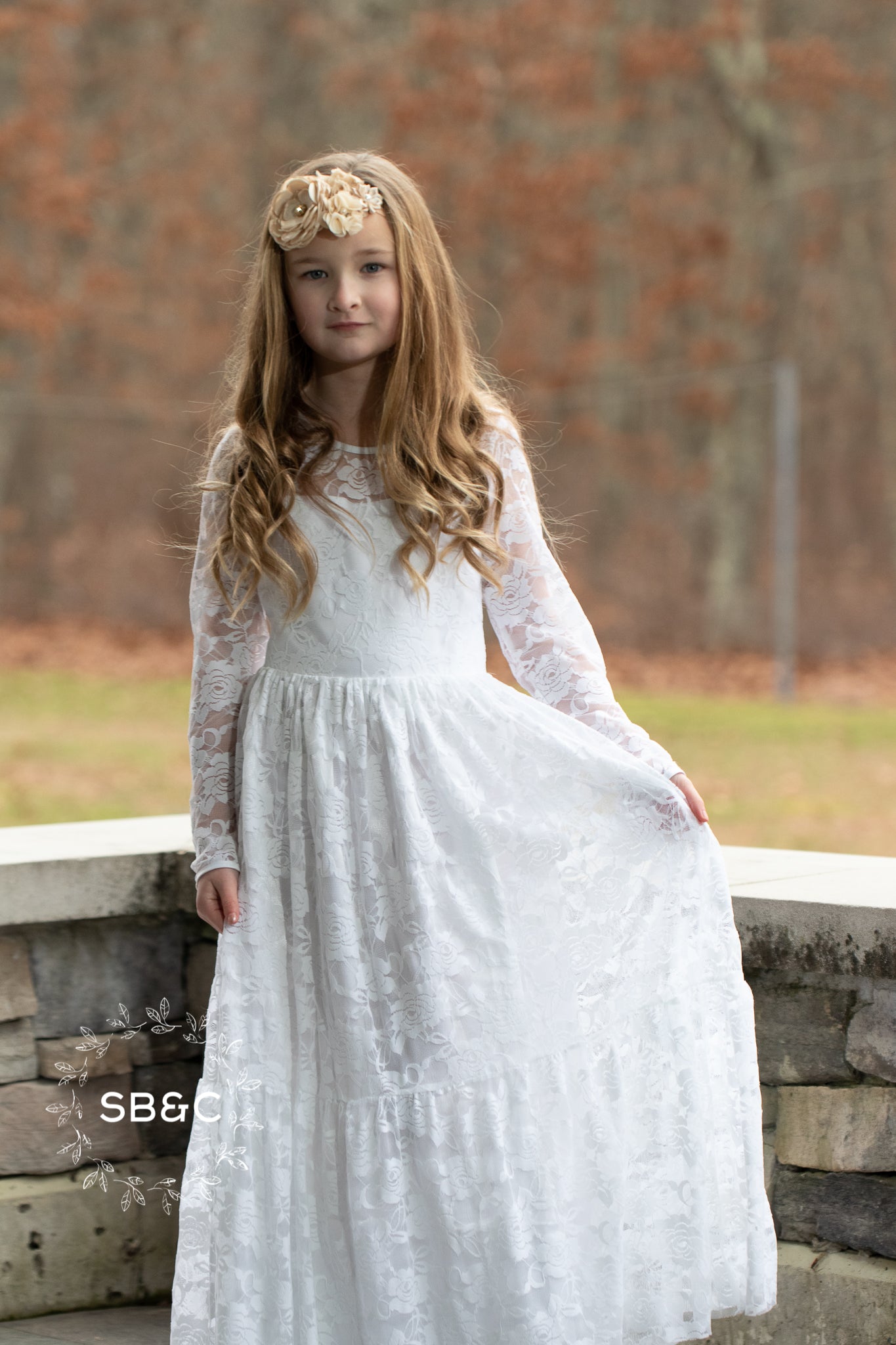 rustic flower girl dress